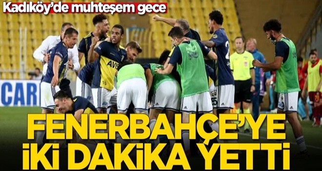 Fenerbahçe'den Kayserispor karşısında muhteşem dönüş