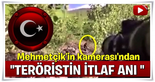 PKK'lı teröristin vurulma anı mehmetçiğin kamerasında!