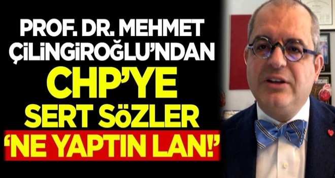 Prof. Dr. Mehmet Çilingiroğlu'ndan CHP'ye sert sözler: 'Ne yaptın lan!'