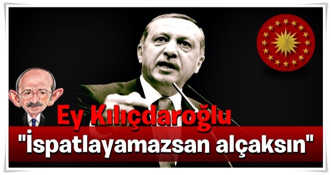 Cumhurbaşkanı Erdoğan: İspatlayamazsanız alçaksınız