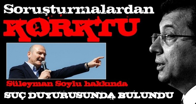 Süleyman Soylu'nun hamlesi rahatsız etti... Tutuşan Ekrem soluğu savcılıkta aldı