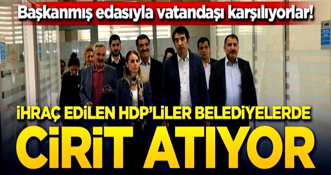 Başkanmış edasıyla vatandaşı karşılıyorlar! KHK ile ihraç edilen HDP’liler belediyelerde cirit atıyor