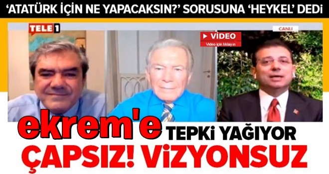 CHP'nin heykel sevdası bitmiyor! Ekrem : Atatürk'ün vasiyeti üzerine Fatih Sultan Mehmet heykeli yapacağız .