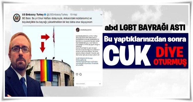 ABD Ankara Büyükelçiliğine LGBT bayrağı asıldı