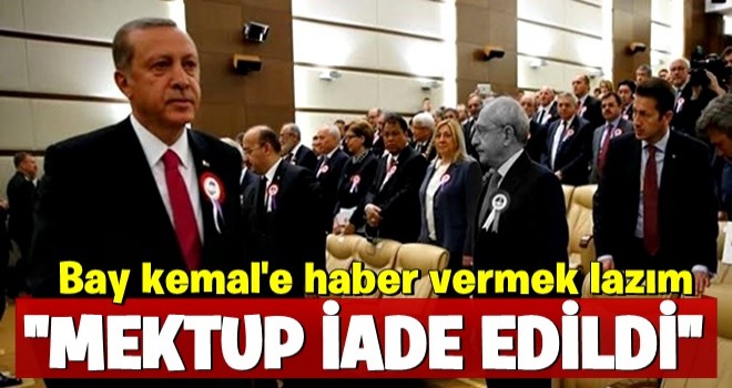 Başkan Erdoğan'dan bay kemal'e mektup göndermesi!