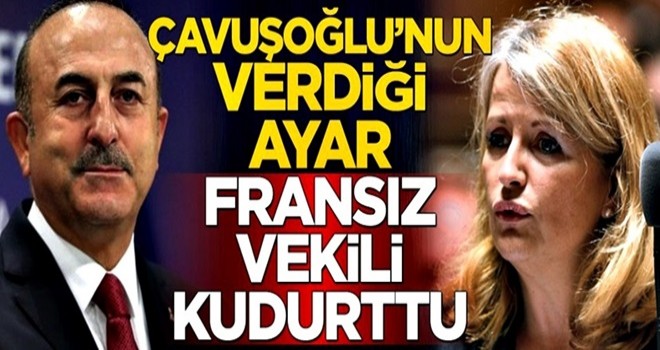 Çavuşoğlu'nun verdiği ayar Fransız vekili kudurttu