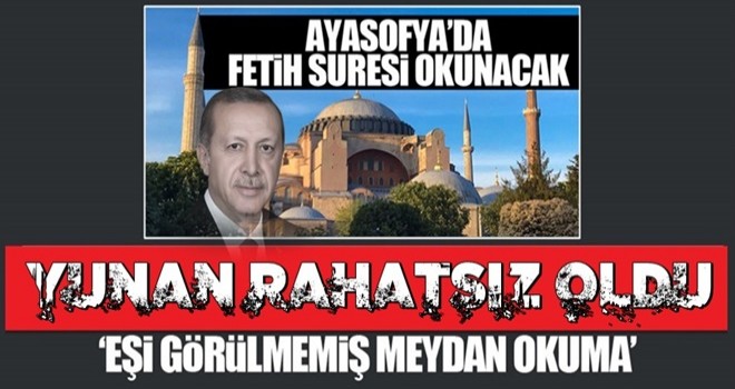 Ayasofya kararı Yunan basınında!