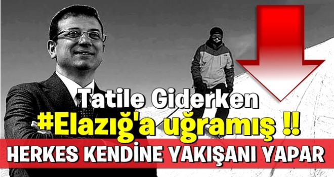 Ömer Çelik'ten İ.oğlu'na: Tatile giderken Elazığ'a uğramış