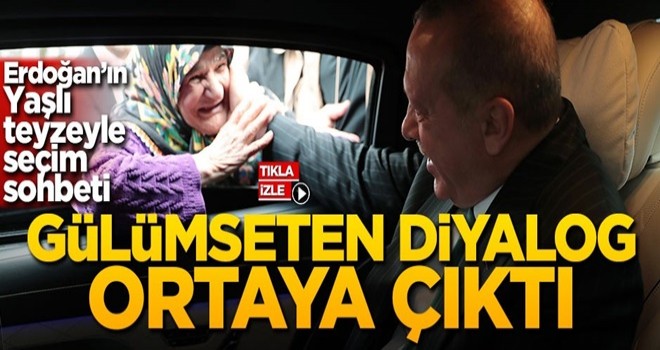 Başkan Erdoğan'dan yaşlı teyzeyle seçim sohbeti! Güldüren diyalog ortaya çıktı