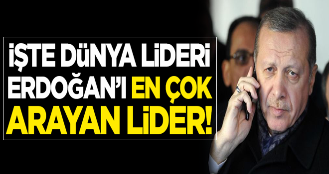 İşte dünya lideri Erdoğan'ı en çok arayan devlet başkanı