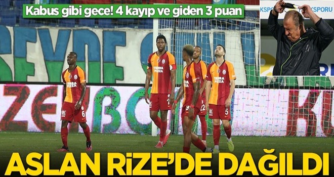 Galatasaray, Çaykur Rizespor karşısında dağıldı