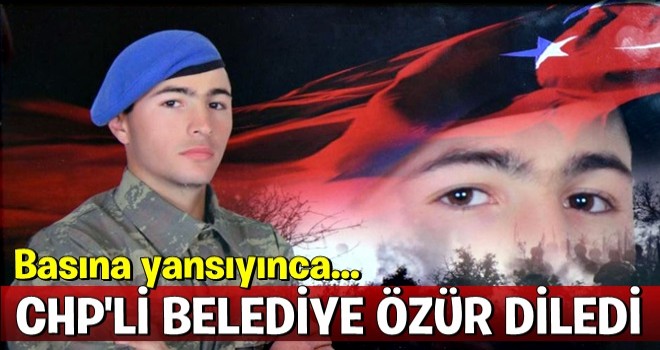 Şehit ailesine icra takibi başlatan belediye özür diledi