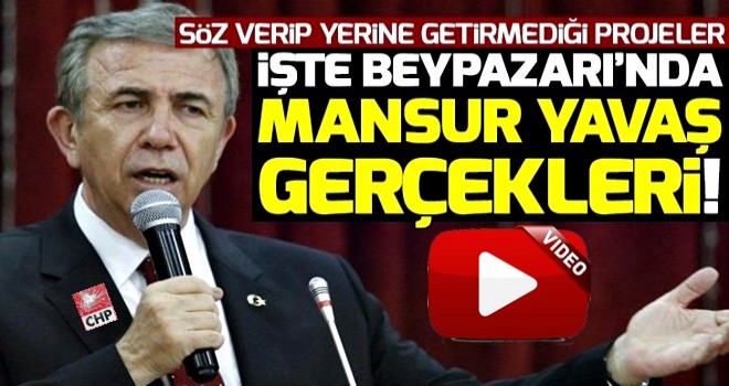 İşte Beypazarı'nda Mansur Yavaş gerçeği! Söz verdi yerine getirmedi.