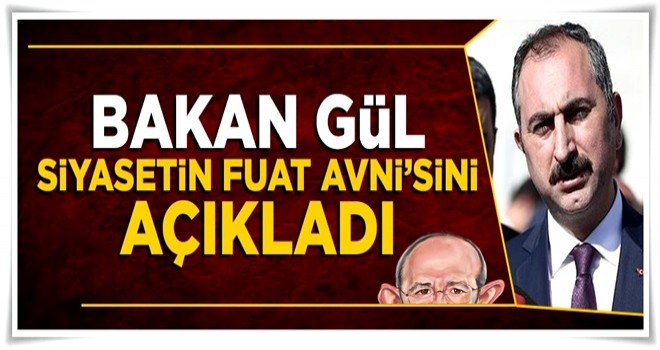 Adalet Bakanı Abdülhamit Gül siyasetin Fuat Avni'sini açıkladı