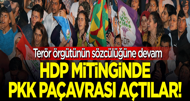 HDP mitinginde yine PKK propagandası yaptılar!