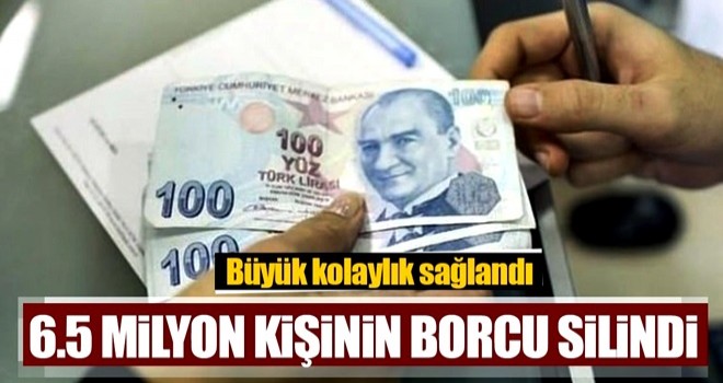 6.5 milyon kişinin geçmişe dönük prim borçları silindi.