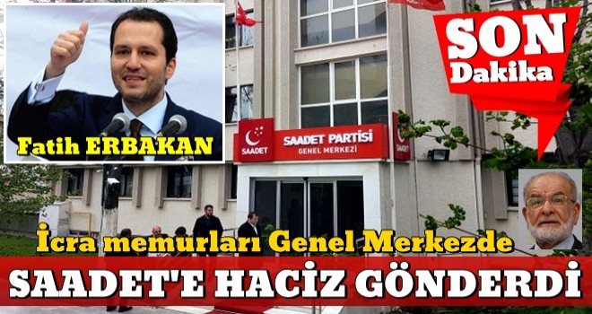 İcra memurları Saadet'in binasında