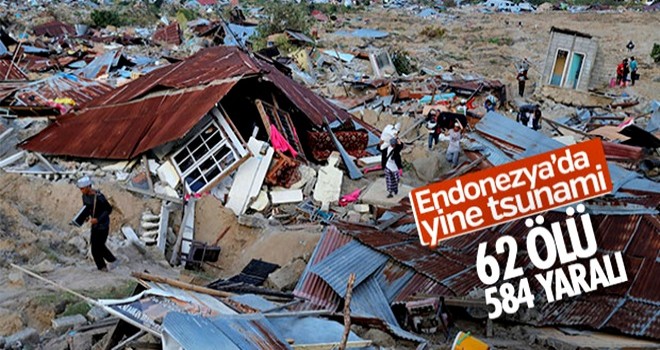 Endonezya'da tsunami: 62 ölü, 584 yaralı