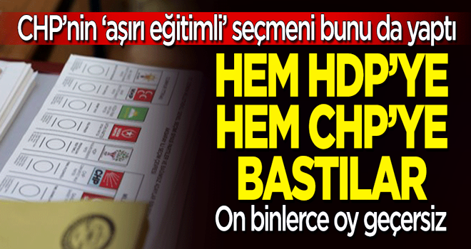 CHP'nin 'aşırı eğitimli' seçmeninin kafası karıştı! Hem CHP'ye hem HDP'ye bastılar, 16 bin oy geçersiz