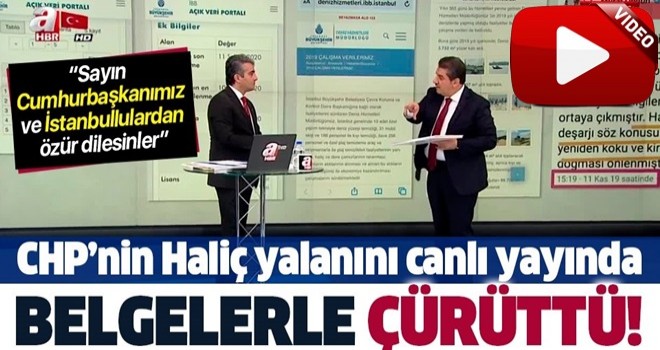 İBB AK Parti Grup Başkanvekili Tevfik Göksu CHP'nin 'Haliç' yalanını A Haber'de belgelerle çürüttü