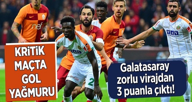 Galatasaray zorlu virajdan 3 puanla çıktı! .