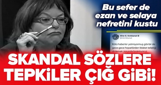 Mine Kırıkkanat'tan skandal paylaşım! Bu sefer de ezan ve selaya nefretini kustu .