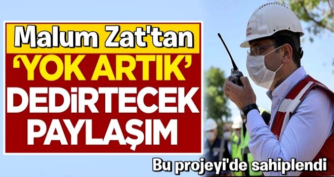 İBB Başkanı malum zat'tan 'yok artık' dedirtecek paylaşım