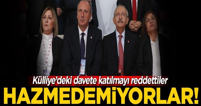 Kılıçdaroğlu ve İnce hazmedemedi! Törene katılmıyorlar