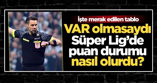 VAR olmasaydı Süper Lig'de puan durumu nasıl olurdu? İşte merak edilen tablo