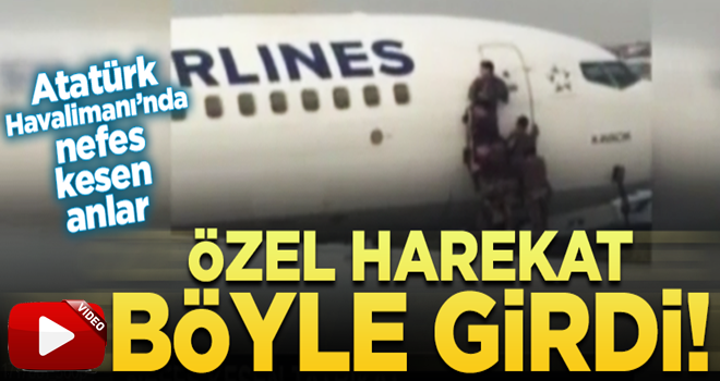 Nefes kesen tatbikat! Özel Harekat polisleri uçağa böyle girdi