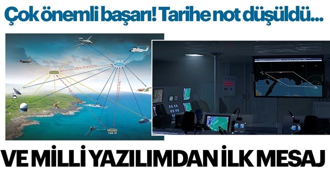 Milli askeri yazılım, ilk mesajını verdi! 'Merhaba tarihi an'