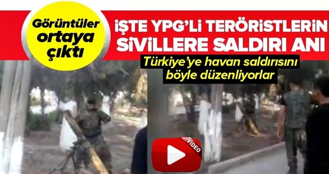 İşte YPG’li teröristlerin sivillere saldırı anı .