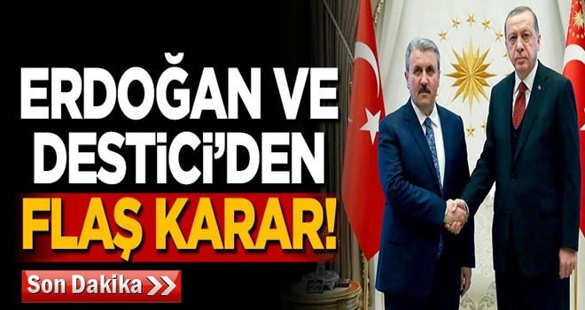 Cumhurbaşkanı Erdoğan'la Destici'den flaş karar!