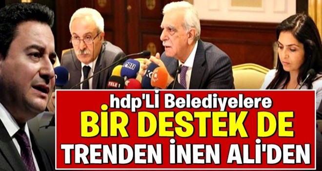 Ali Babacan'dan HDP'li belediyelere kayyım yorumu!