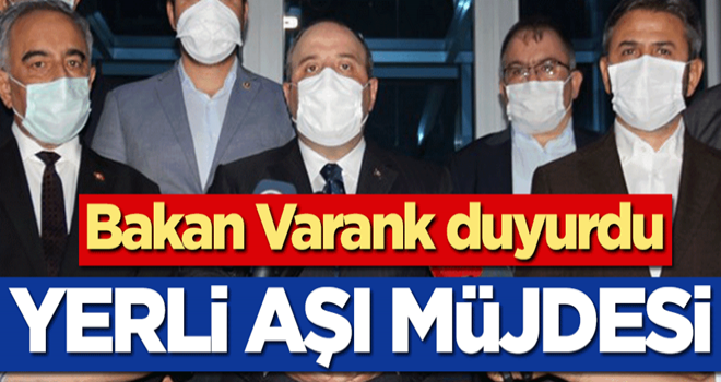 Sanayi ve Teknoloji Bakanı Mustafa Varank'tan yerli aşı müjdesi