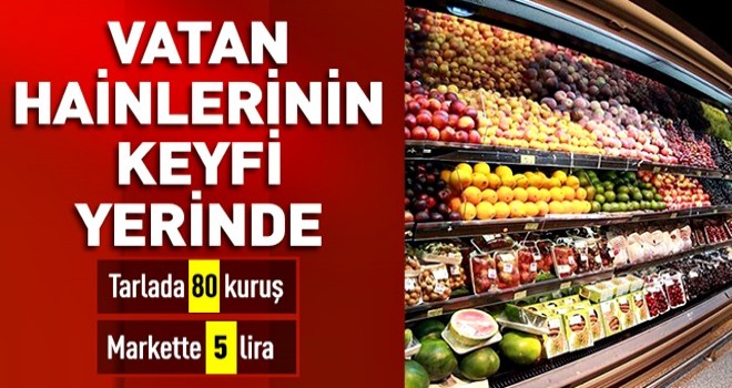 Bu, vatan hainliğidir: Tarlada 80 kuruş, markette 5 lira