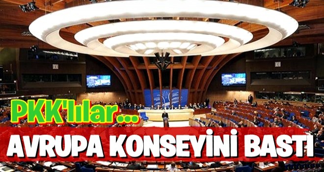 PKK'lılar Avrupa Konseyi'ni bastı