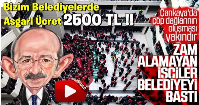 Çankaya Belediyesi'nde işçiler eylemde