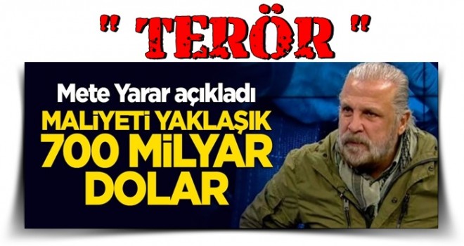 Mete Yarar açıkladı: Maliyeti yaklaşık 700 milyar dolar