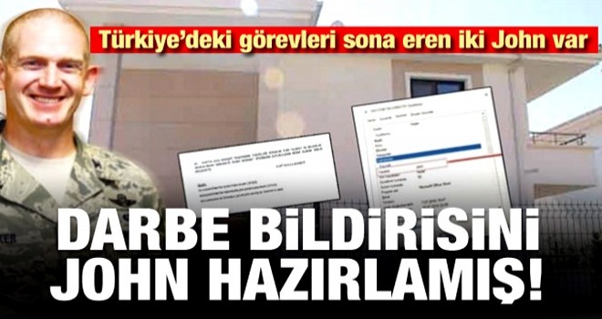 Darbe bildirisini John hazırlamış