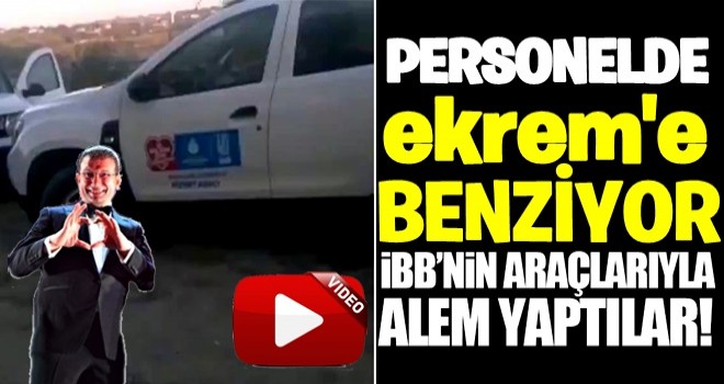 İBB araçlarıyla alem yaptılar!