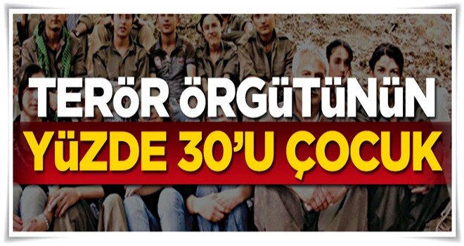 Terör örgütünün 0’u çocuk