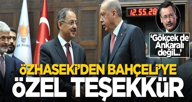 Özhaseki'den Bahçeli'ye 'özel' teşekkür