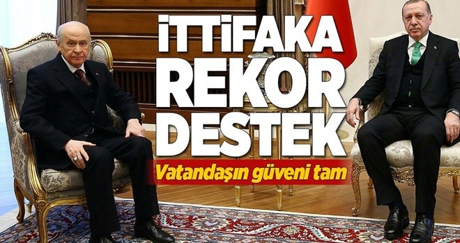 İttifaka rekor destek .