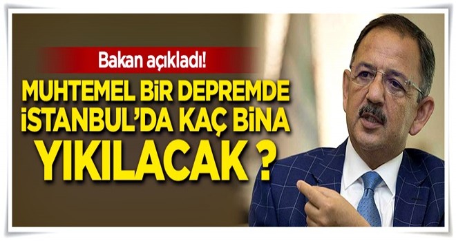 Bakan açıkladı: Muhtemel bir depremde İstanbul'da kaç bina yıkılacak ?