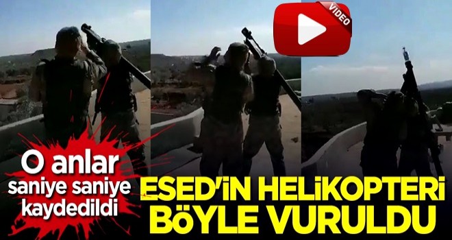 Türk askeri Esed'in helikopterini böyle vurdu