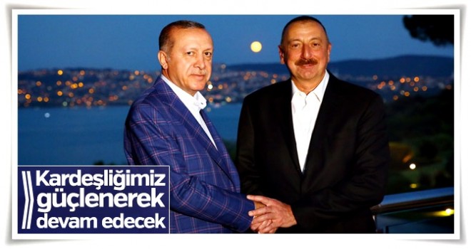 Cumhurbaşkanı Erdoğan, Aliyev ile fotoğrafını paylaştı