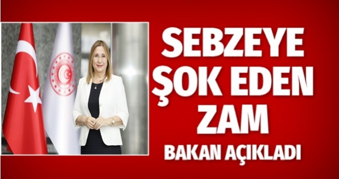 Bakan açıkladı sebzeye yüzde 800 zam yapmışlar