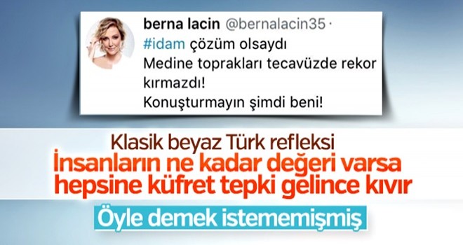 Berna Laçin'in Medine paylaşımları kızdırdı