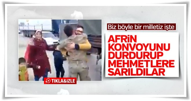 Afrin konvoyunu durdurup helalleşen insanlar